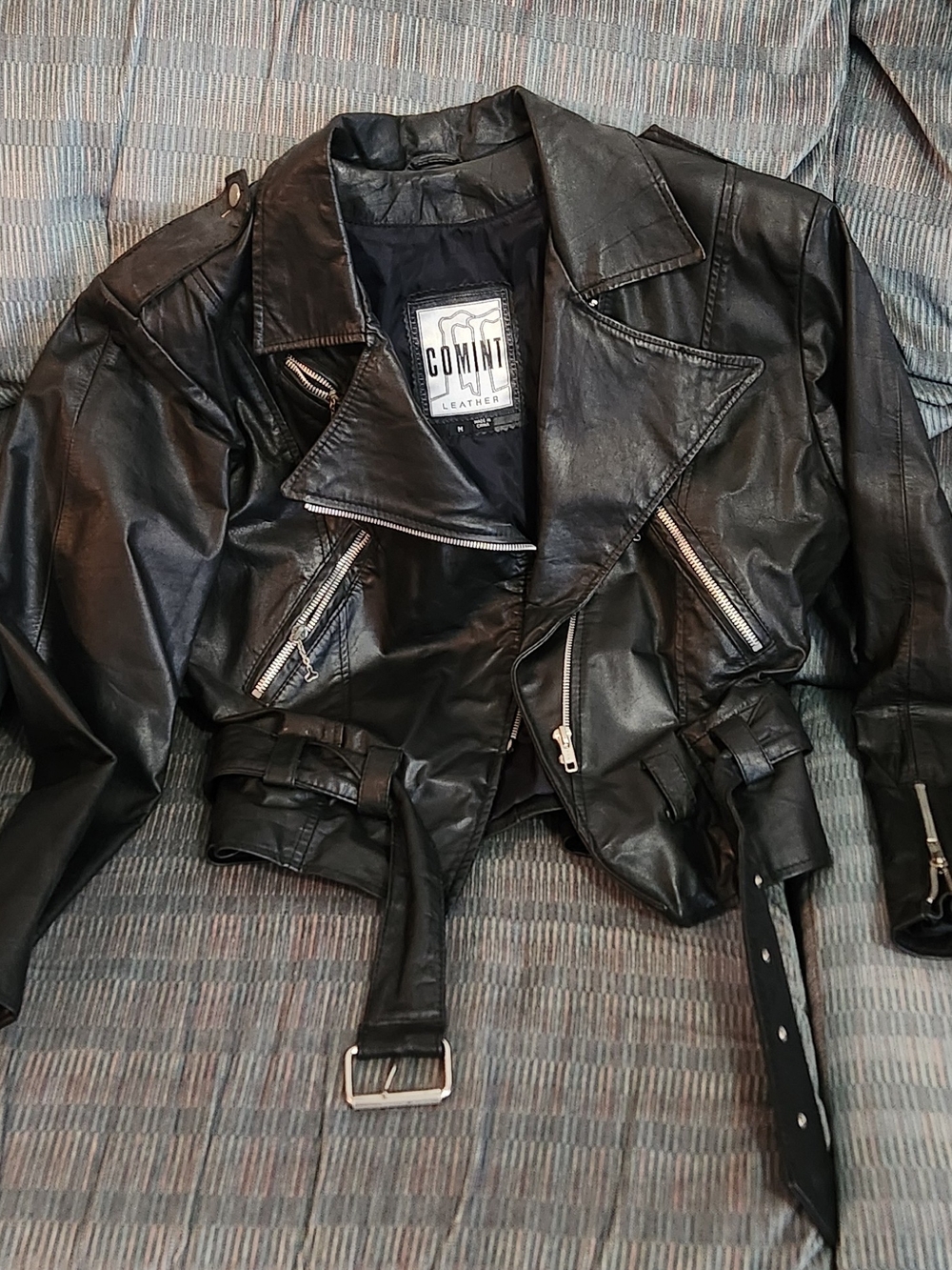Black Leather Moto Jacket for Women